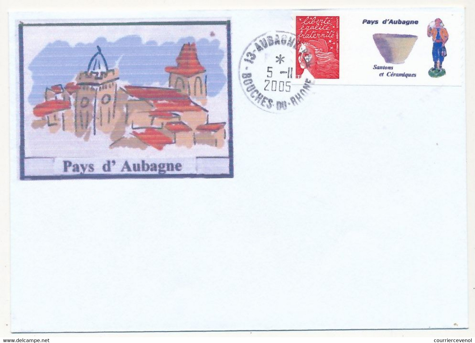 FRANCE - Enveloppe Affr. Luquet Rouge Personnalisé "Pays D'Aubagne" 5/11/2005 AUBAGNE - Non Adressée - Briefe U. Dokumente