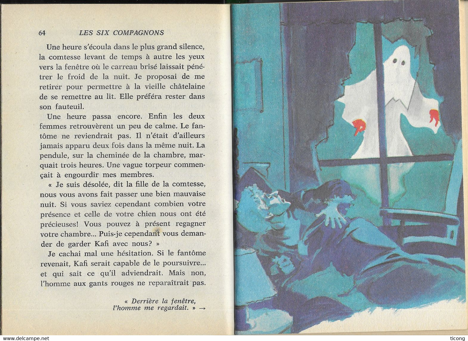 LES SIX COMPAGNONS ET LES VOIX DE LA NUIT DE PAUL JACQUES BONZON, DESSIN DE M. PAULIN - BIBLIOTHEQUE VERTE EDITION 1978 - Biblioteca Verde