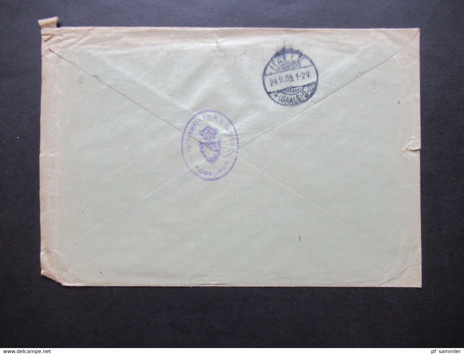 DR Dienst 1905 Absender Herzogl. S. Amtsanwalt Zu Coburg Stempel Frei Laut Avers No 9 Der Amtsanwalt - Dienstzegels