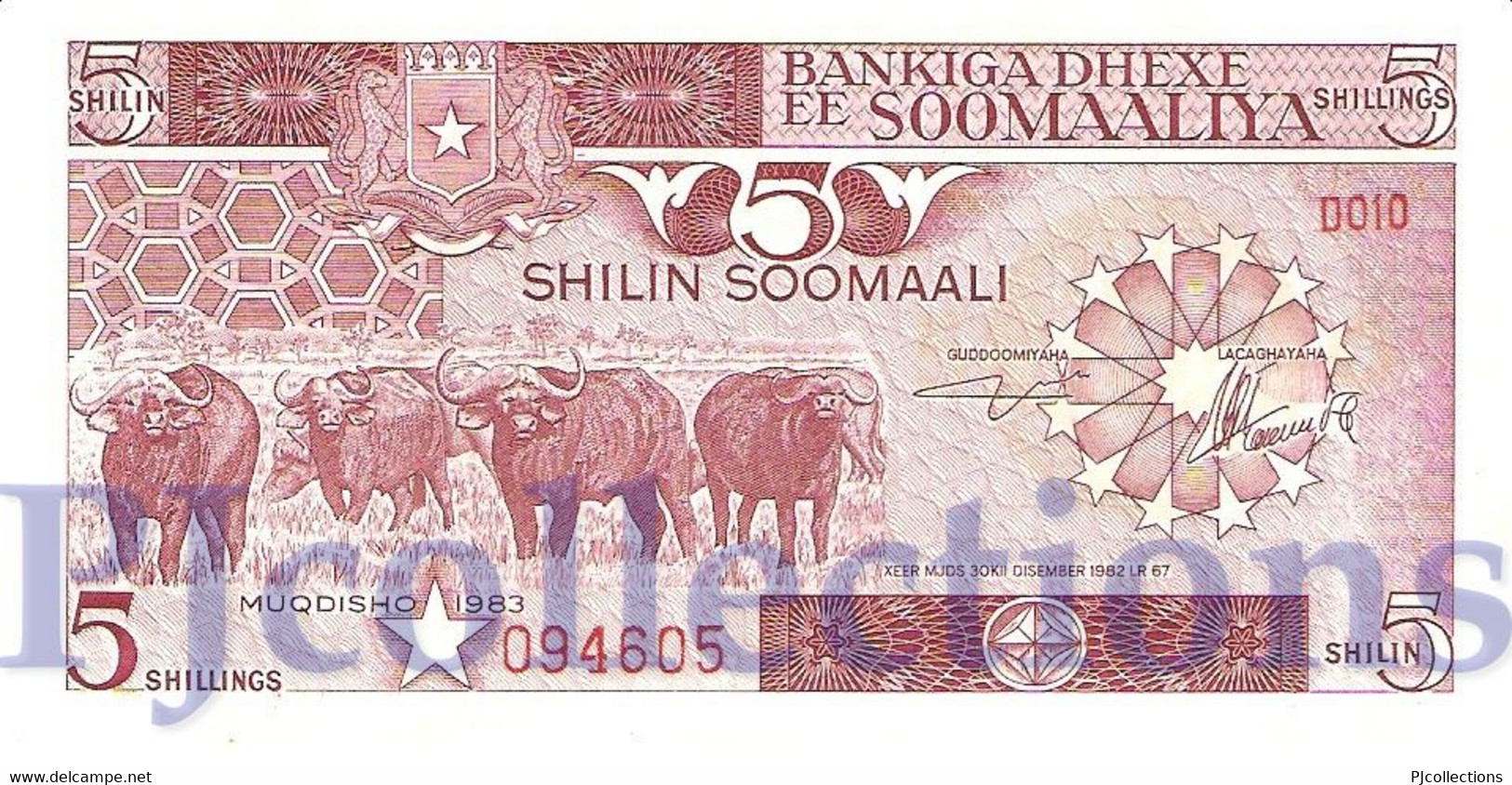 SOMALIA 5 SHILLINGS 1983 PICK 31a AU+ - Somalie