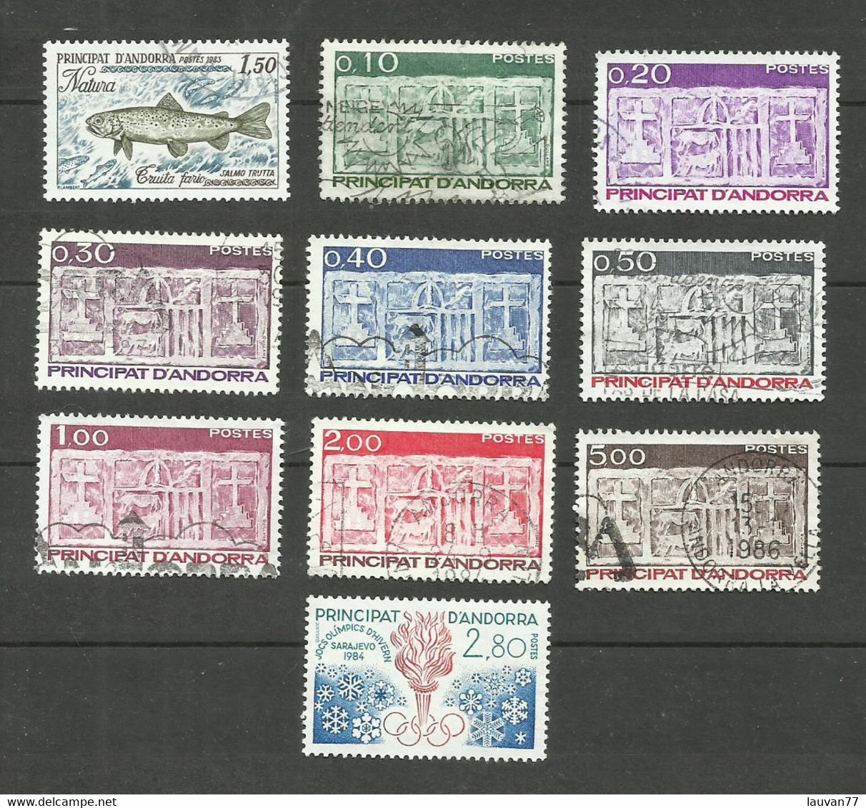 Andorre Français N°312, 317 à 324, 327 Cote 4.50€ - Used Stamps