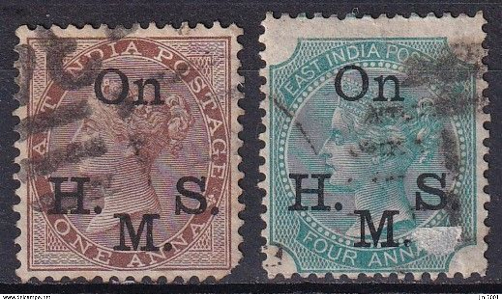 Inde Anglaise  1874/82  Service   YT 25 & 27  ° - 1858-79 Crown Colony