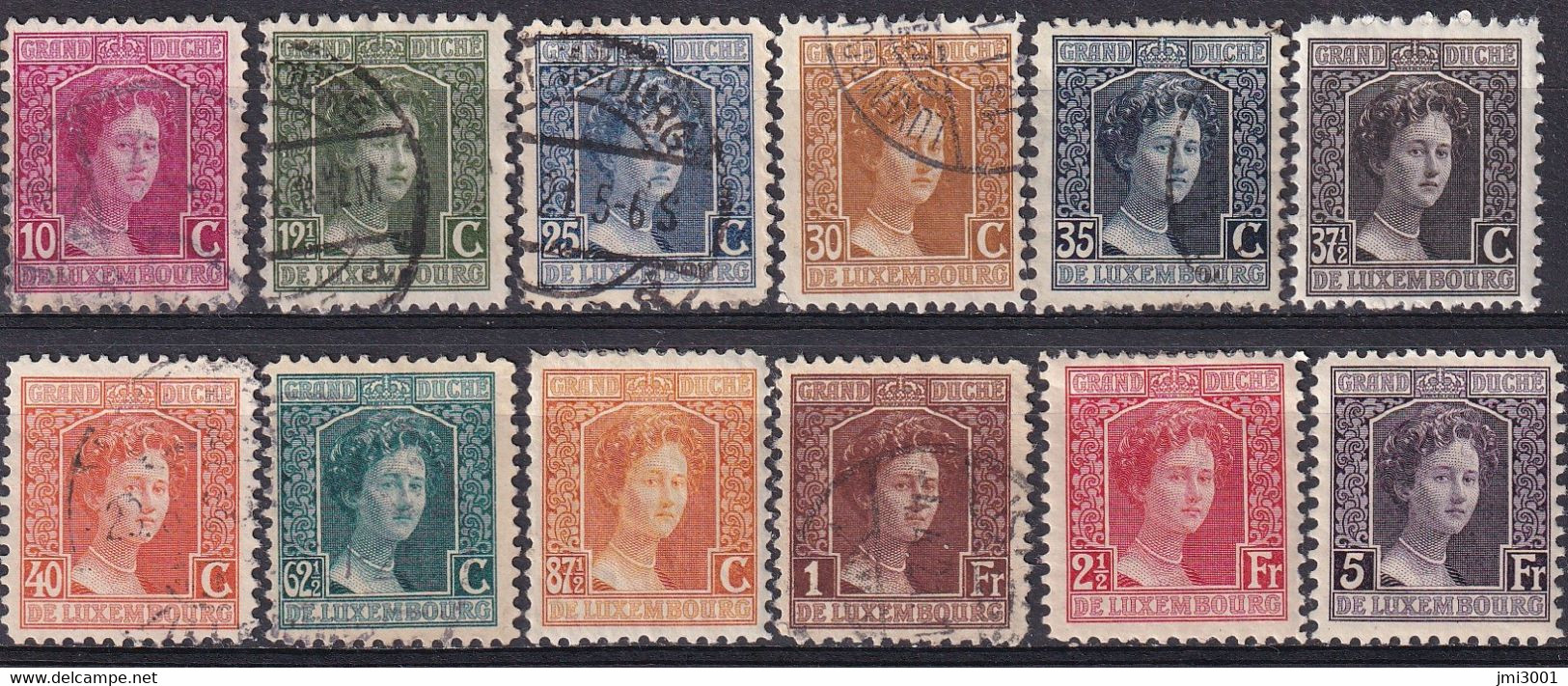 Luxembourg   1914/20    Lot   Entre Le YT95 & 109 - 1914-24 Marie-Adélaida