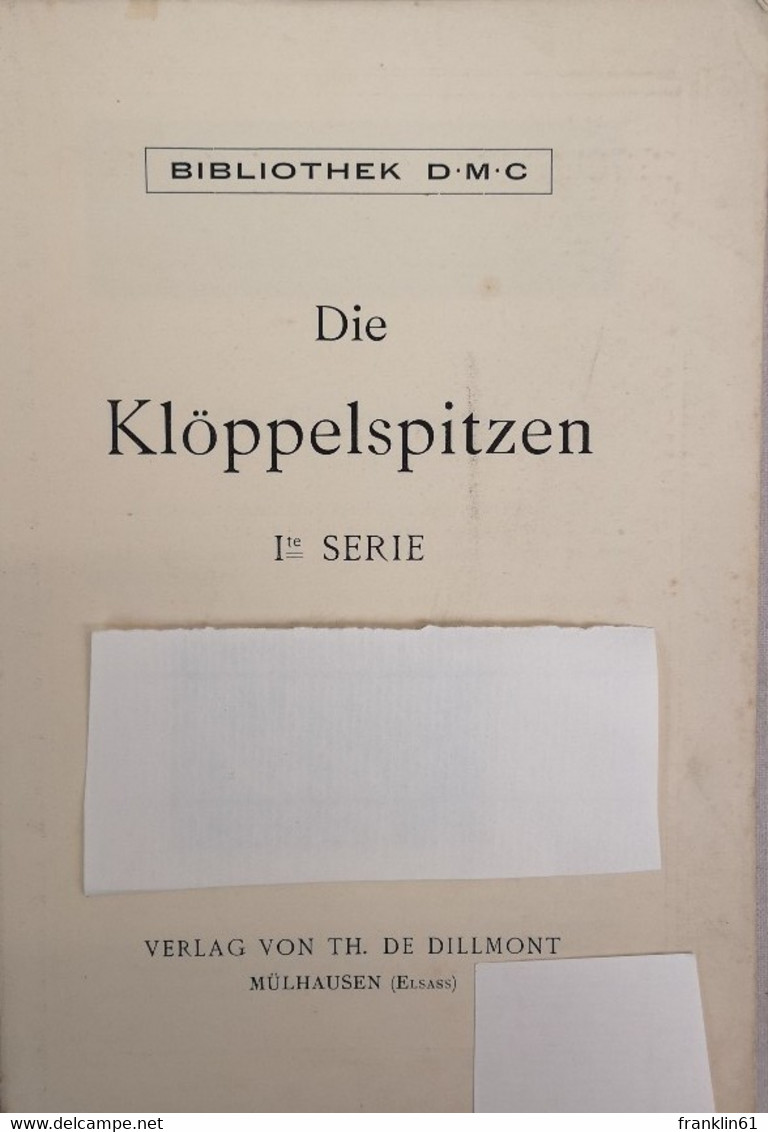 Die Klöppelspitzen I.te Serie. - Costura