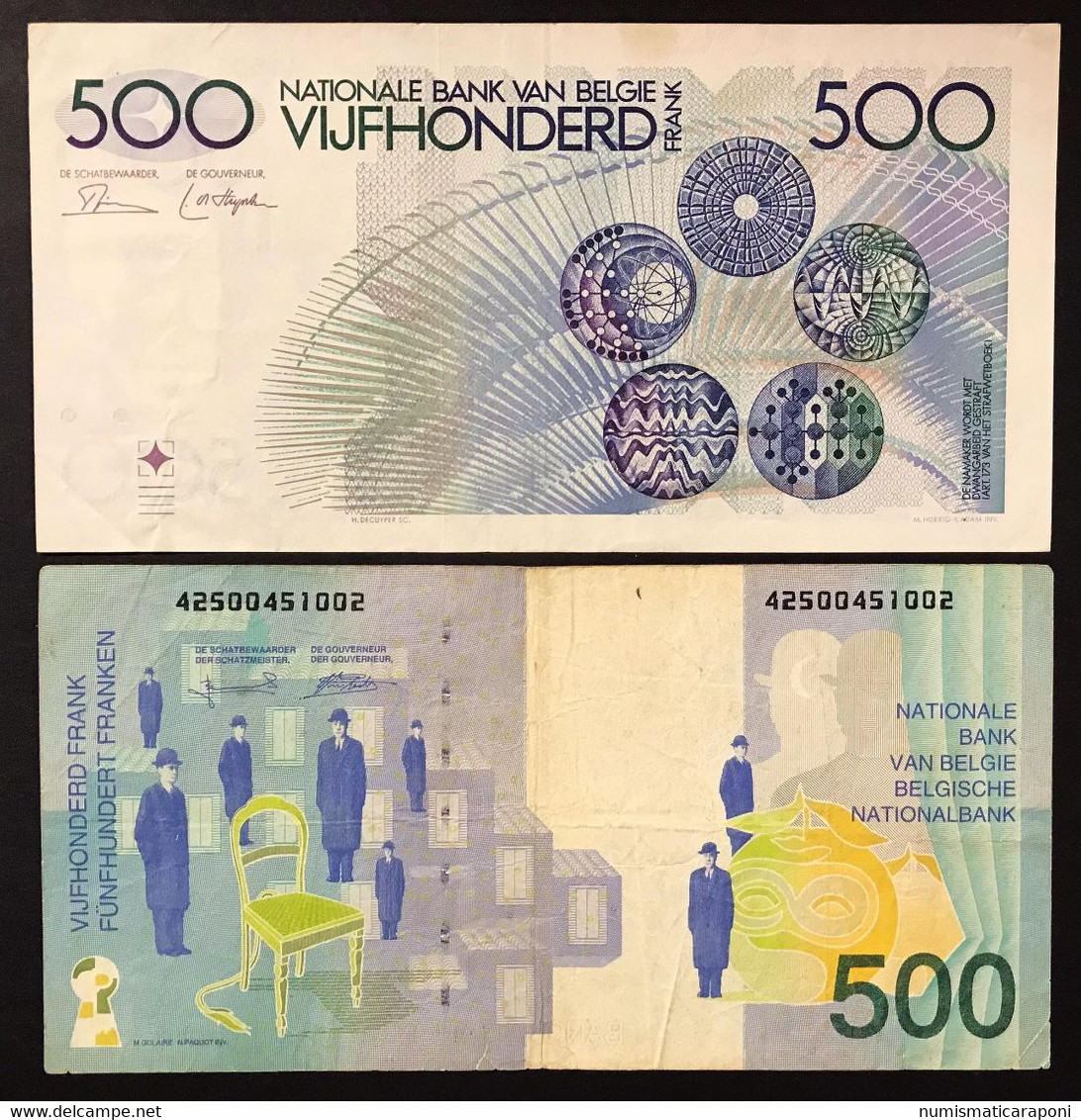 Belgio Belgium 4 Banconote 20 + 100 + 500 + 500 Francs  Lotto 4291 - 500 Francs