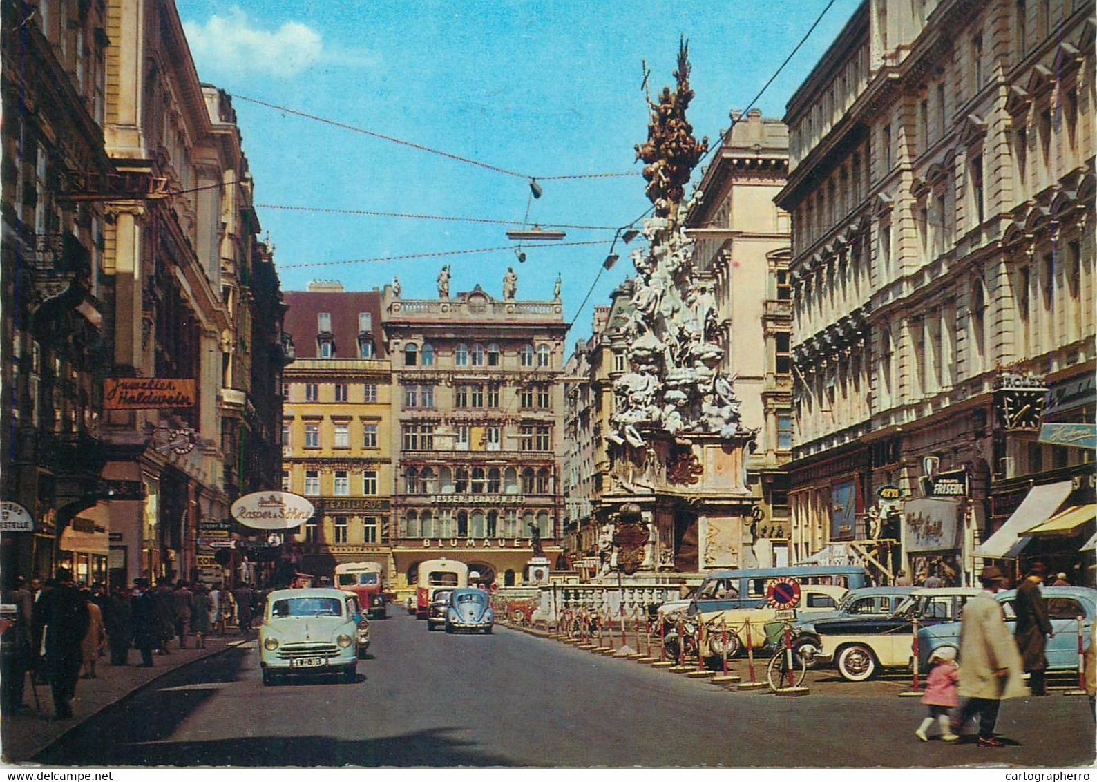Postcard Austria Wien Graben With Pestilence Column - Lechtal