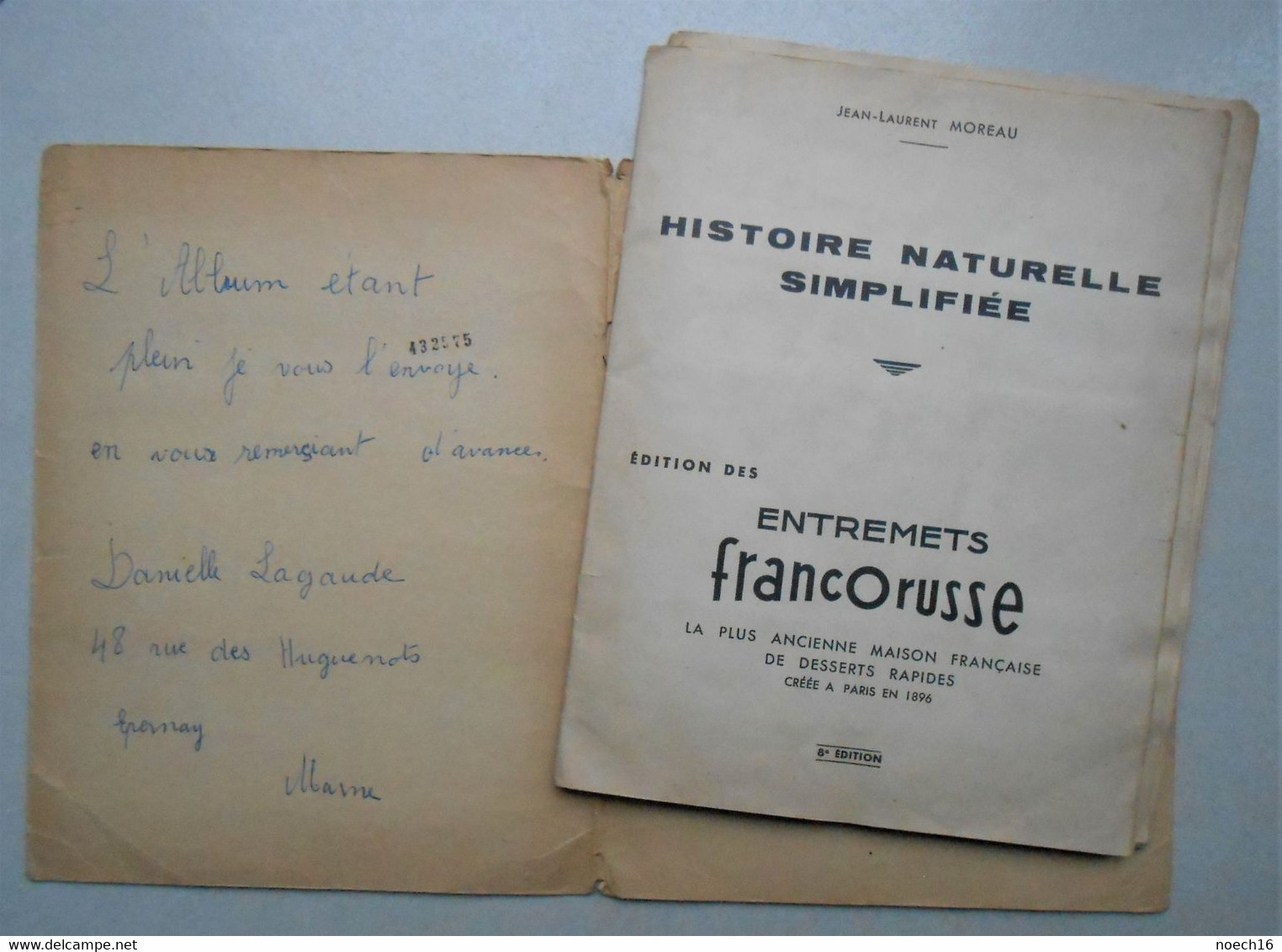 Album Chromos Complet - Histoire Naturelle Simplifiée - Entremets Francorusse - Albumes & Catálogos