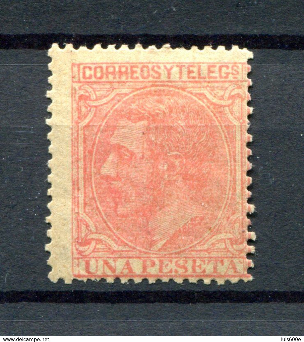 1879.ESPAÑA.EDIFIL 207*.NUEVO CON FIJASLLOS(MH).CATALOGO 188€ - Unused Stamps