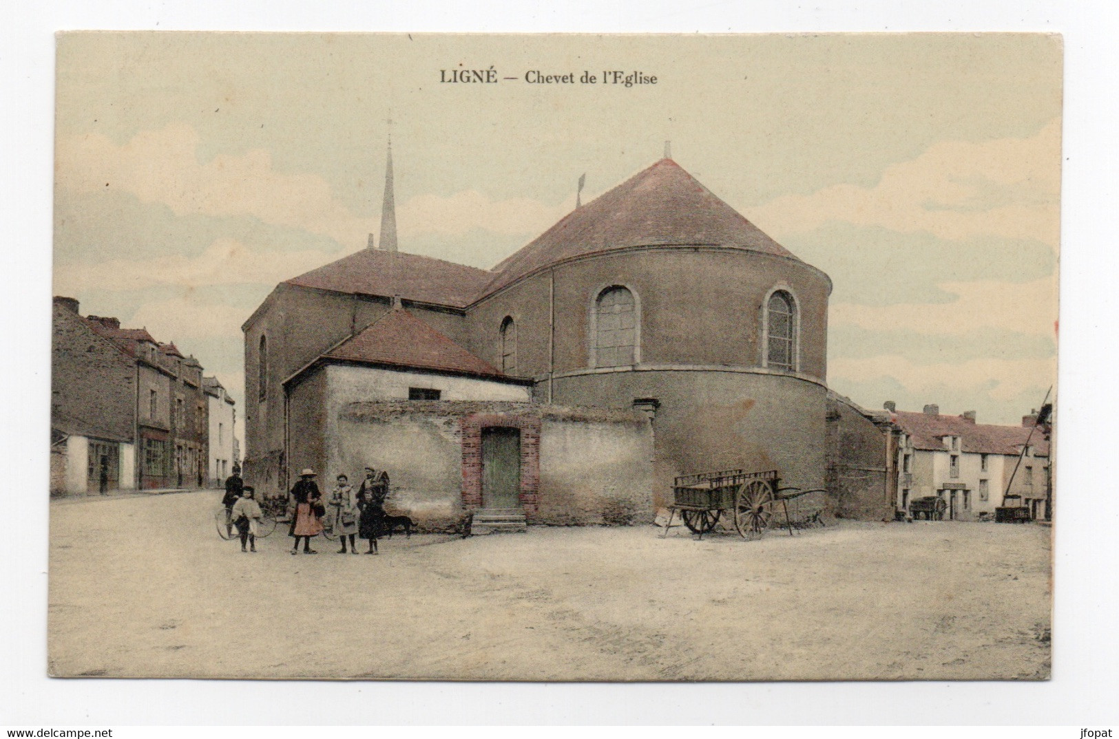 44 LOIRE ATLANTIQUE - LIGNE Chevet De L'Eglise, Glacée Couleur - Ligné