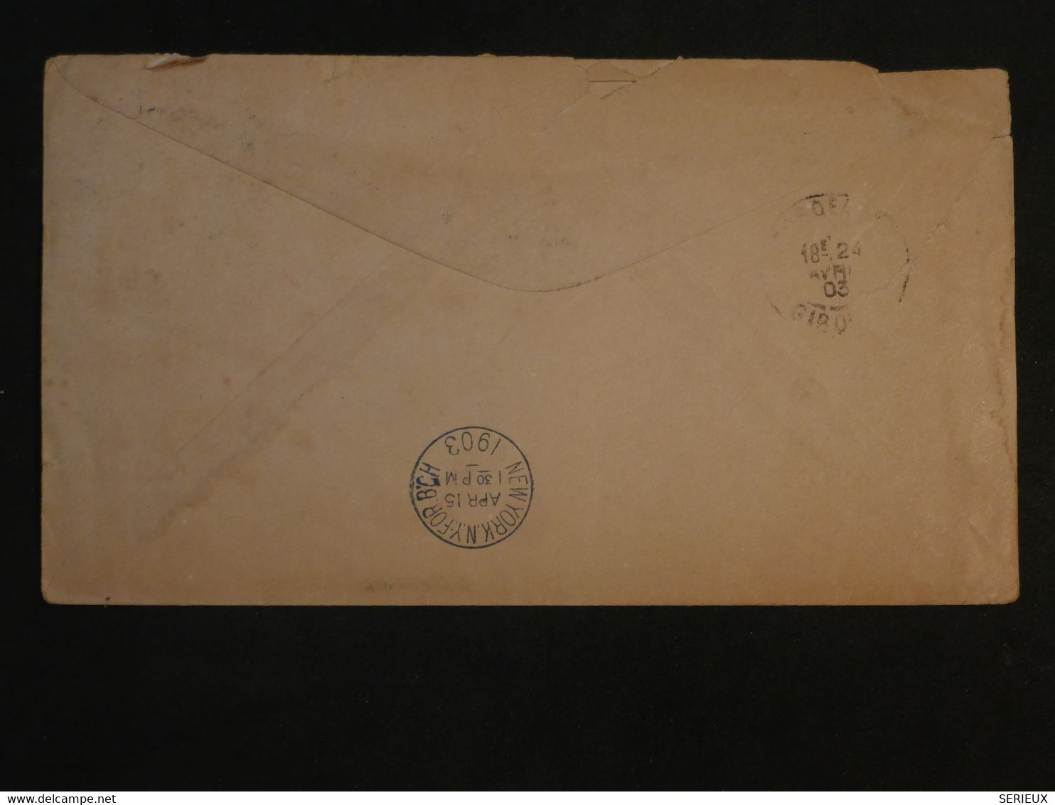 BL2 ETATS UNIS  BELLE LETTRE  1903 NEW YORK  A   BORDEAUX FRANCE   +AFFRANCH. INTERESSANT++ - Lettres & Documents