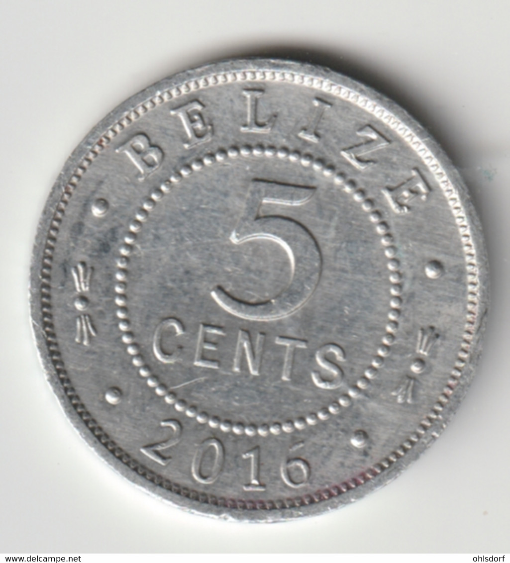 BELIZE 2016: 5 Cents, KM 34a - Belize