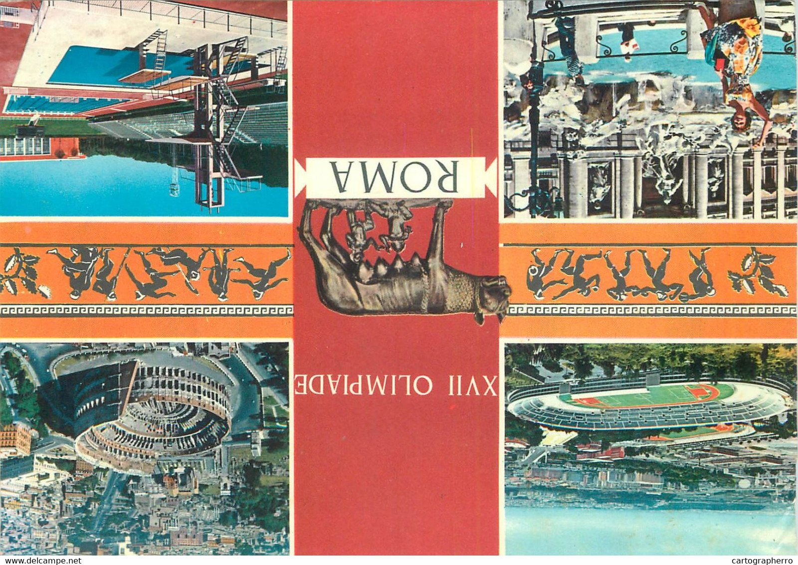 Postcard Italy Roma Olympic Games XVII Edition Multi View - Stadiums & Sporting Infrastructures