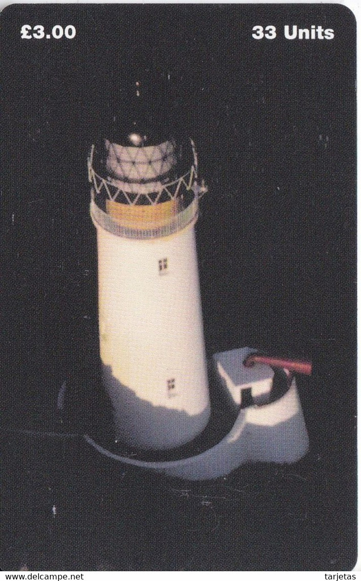 MAN-139 TARJETA DE LA ISLA DE MAN CON UNA FARO- MAUGHOLD LIGHTHOUSE - Man (Eiland)