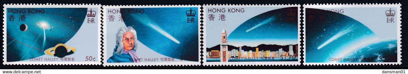 Hong Kong 1986 Haley's Comet Sc 461-64 Mint Never Hinged - Ongebruikt