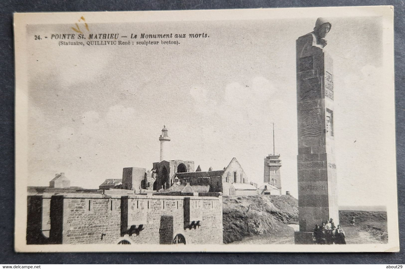 CPA 29 POINTE ST. MATHIEU - Le Monument Aux Morts - Edit. Artaud 24 -  Réf M 269 - Plougonvelin