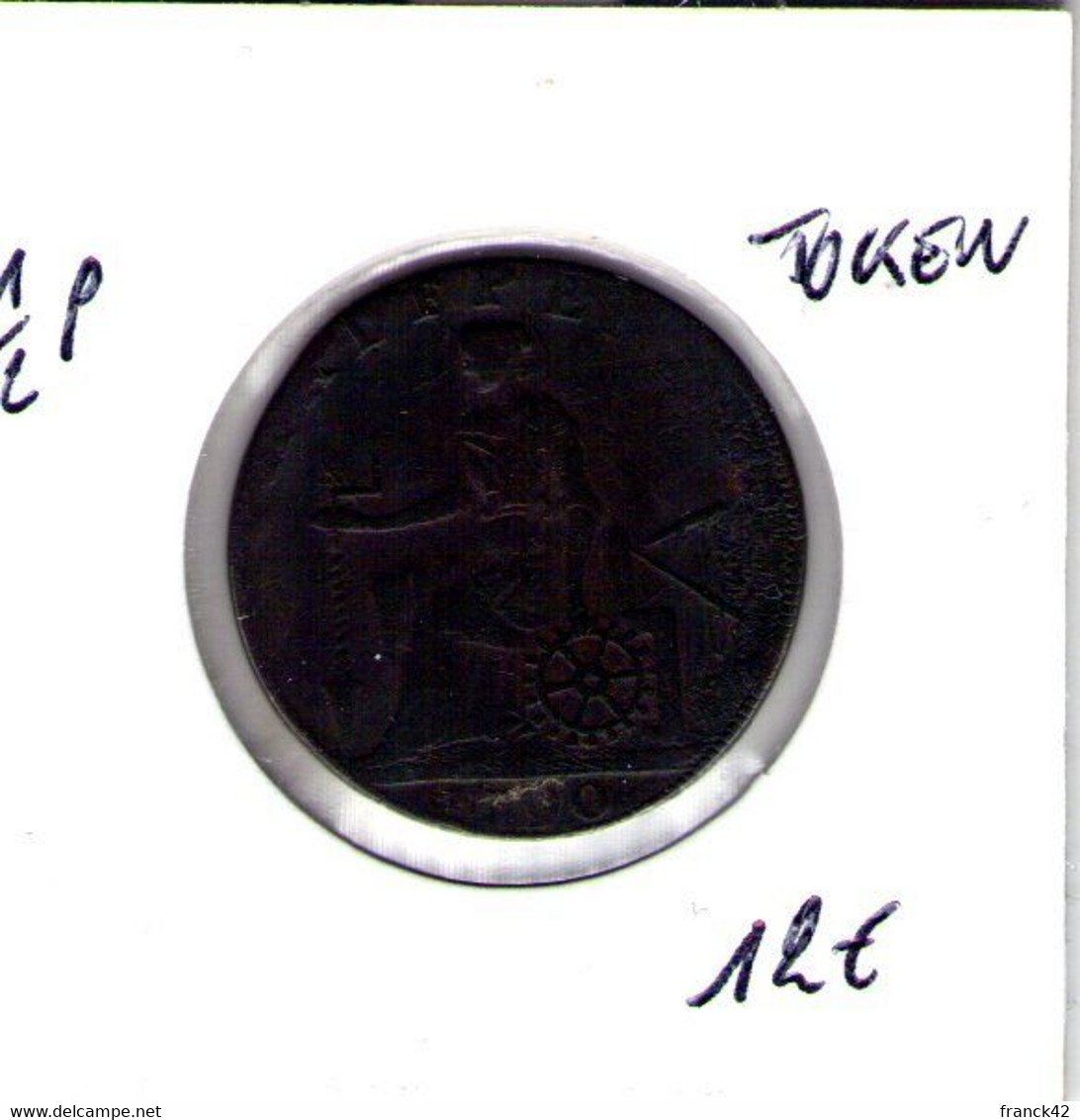 Angleterre. Token. 1/2 Penny. 1790 - Notgeld