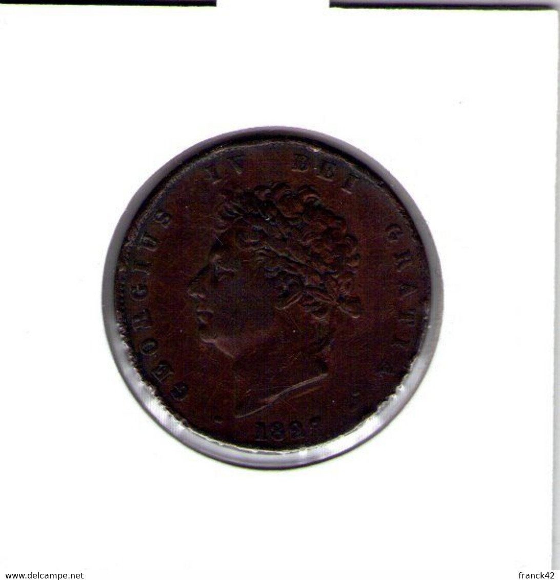 Angleterre. 1/2 Penny. 1827 - C. 1/2 Penny