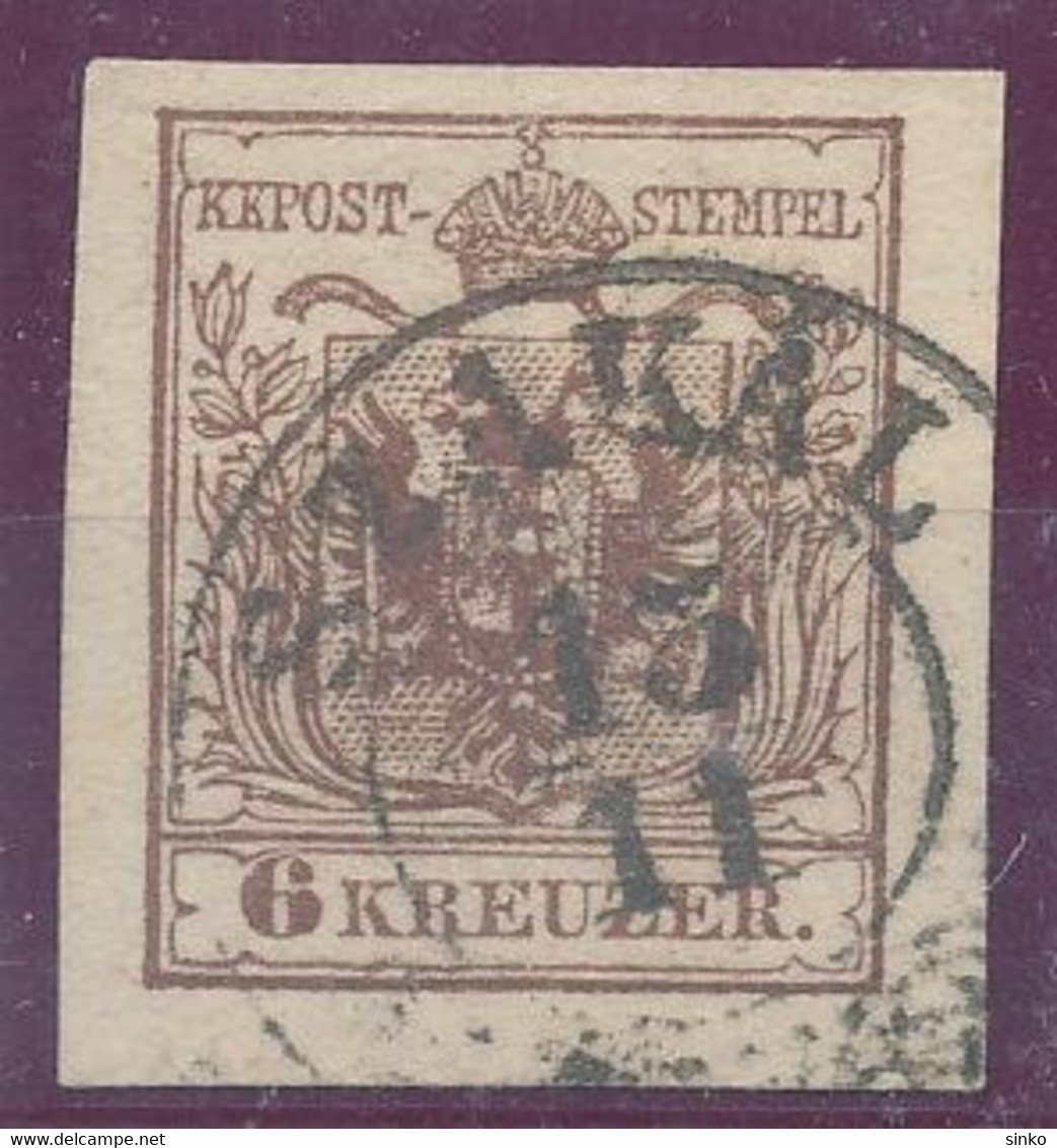 1850. Typography 6kr Stamp, SZAKAL - ...-1867 Préphilatélie