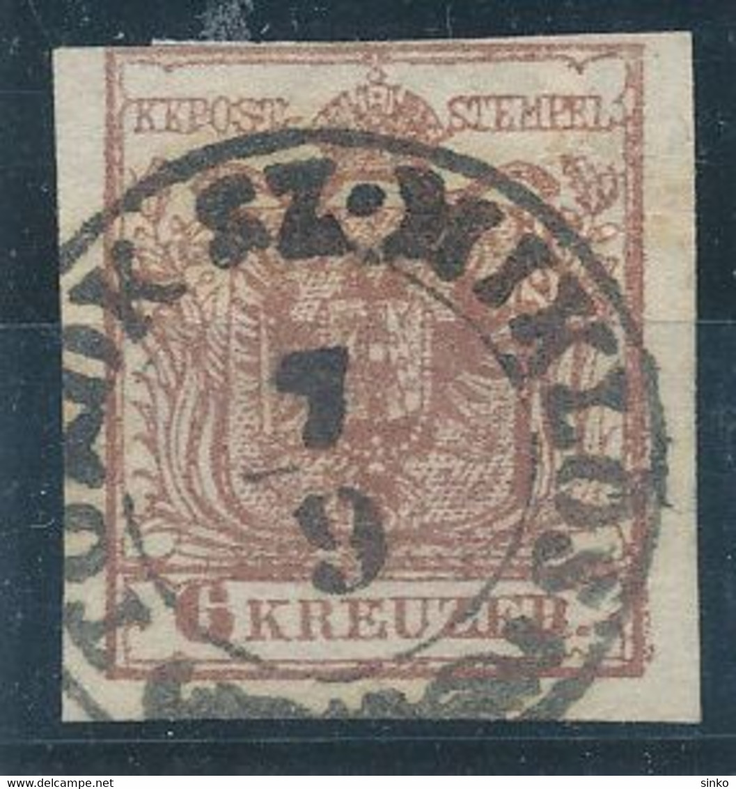 1850. Typography 6kr Stamp, TOROK SZ.MIKLOS - ...-1867 Voorfilatelie