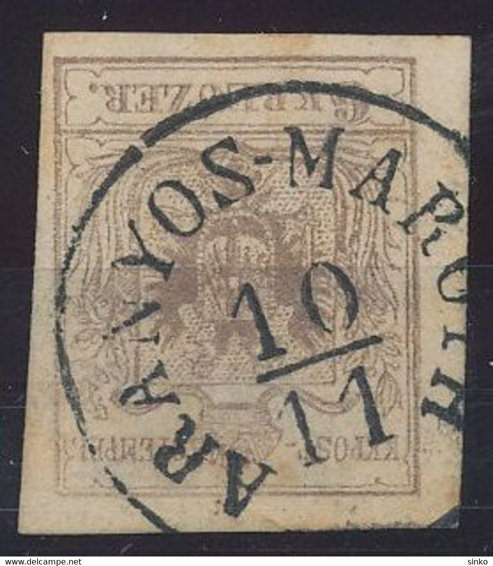 1850. Typography 6kr Stamp, ARANYOS-MAROTH - ...-1867 Préphilatélie