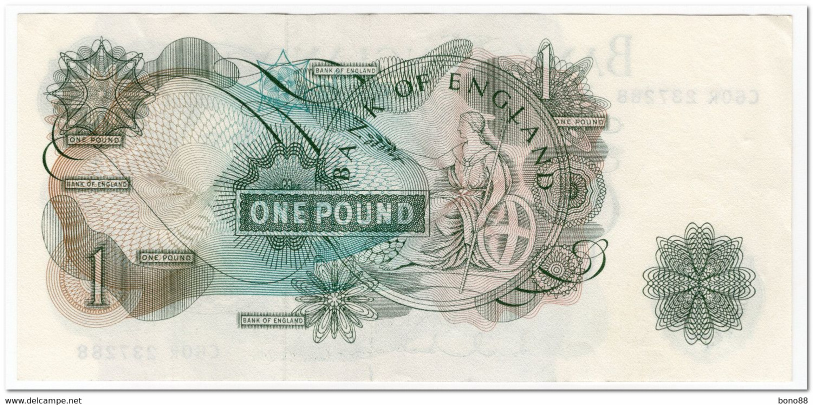 GREAT BRITAIN,BANK OF ENGLAND,1 POUND,1962-66,P.374c,VF-XF - 1 Pound