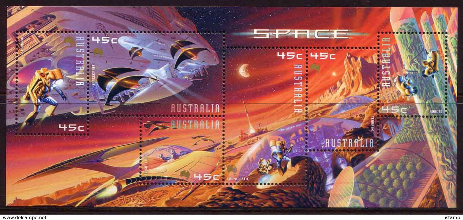 ⭕2000 - Australia SPACE - Minisheet Miniature Sheet Stamps MNH⭕ - Collections