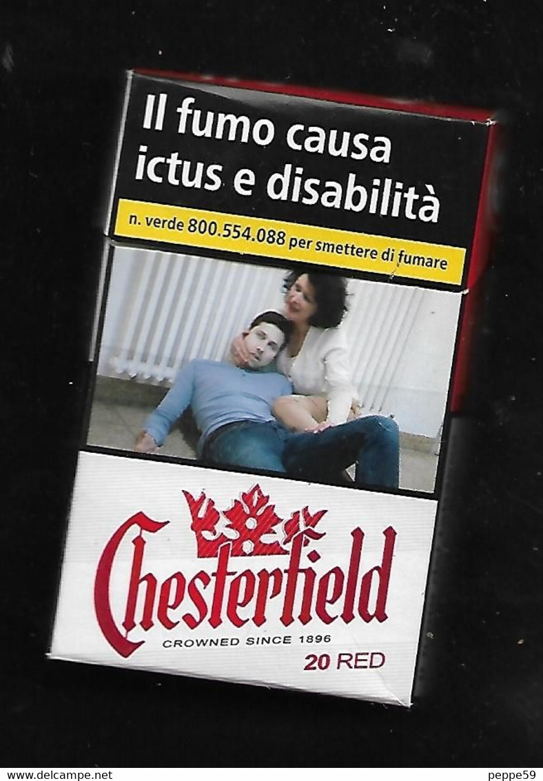 Tabacco Pacchetto Di Sigarette Italia - Chesterfield Red N.5 Da 20 Pezzi ( Vuoto ) - Empty Cigarettes Boxes