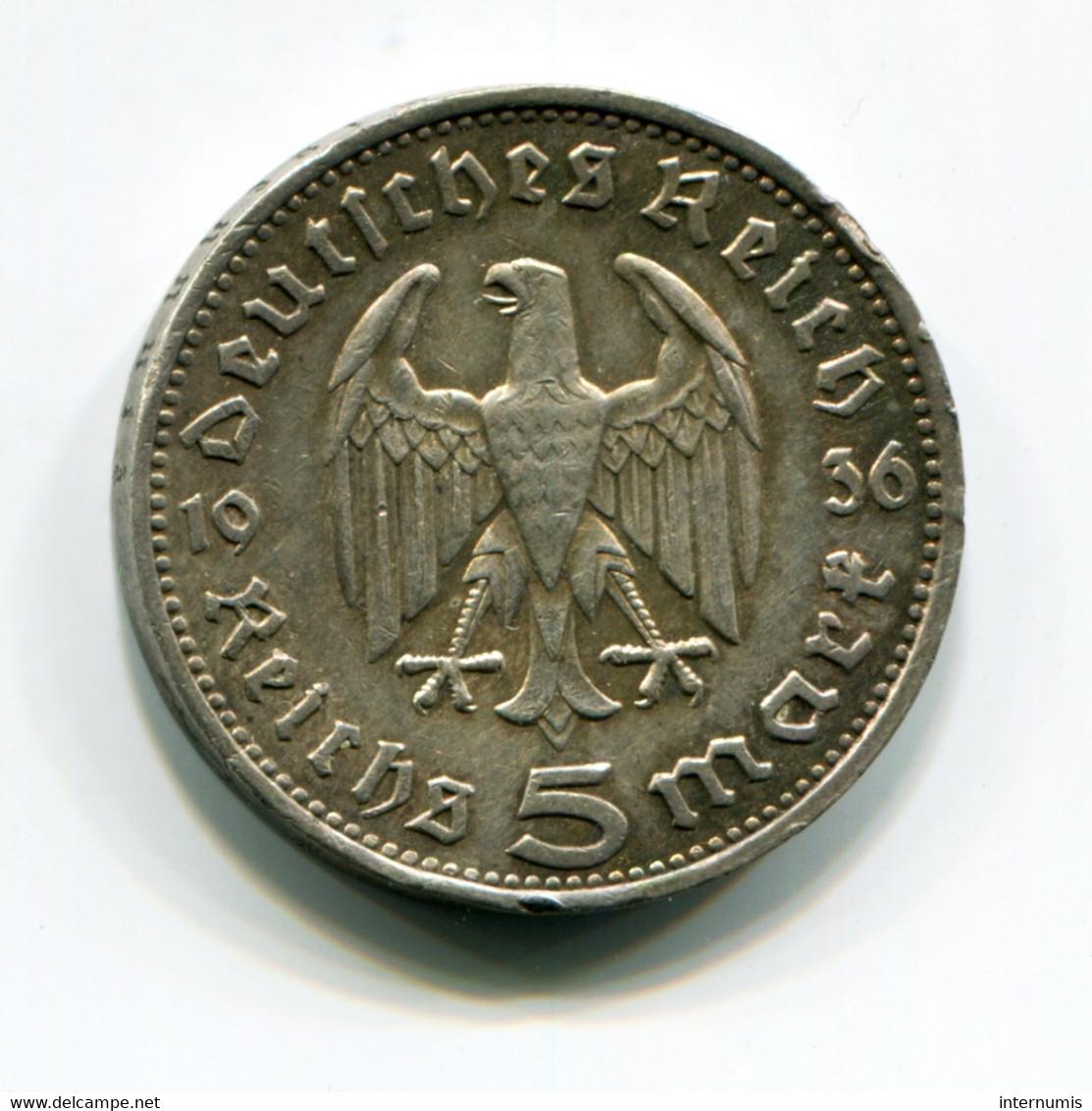 Allemagne / Germany, , 5 Mark, 1936-F, Argent (Silver), TTB (EF), KM#86 - 5 Reichsmark