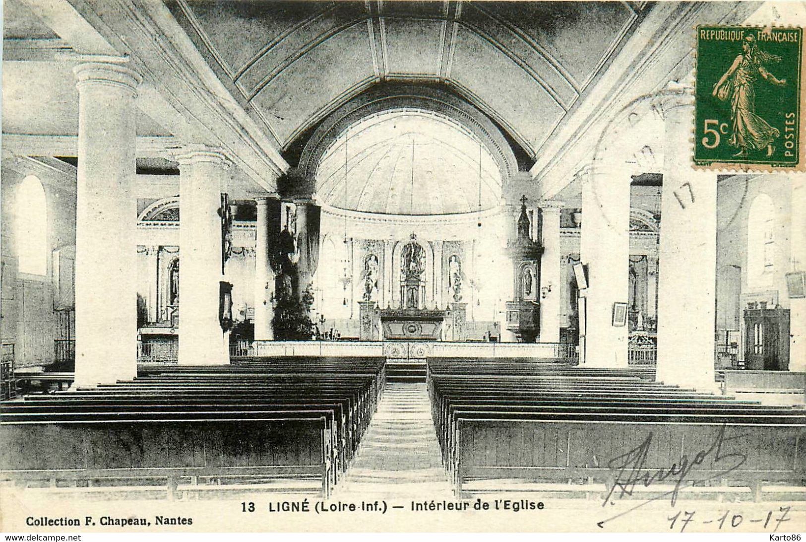 Ligné * Intérieur De L'église Du Village - Ligné