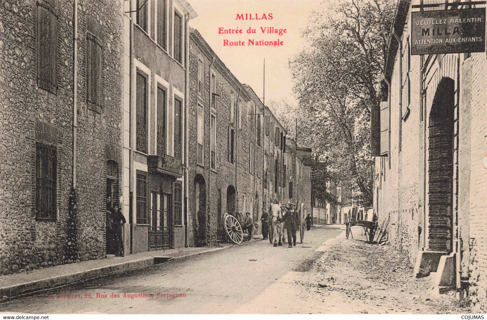 66 - MILLAS - S06723 - Entrée Du Village - Route Nationale - En L'état Décollée - L1 - Millas