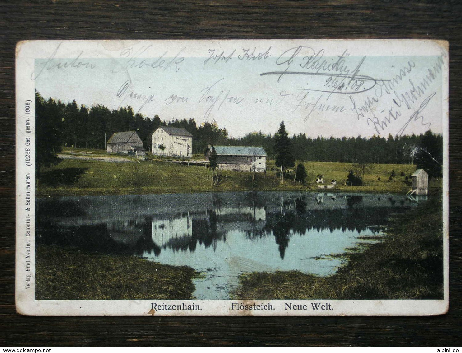 243 - REITZENHAIN - Flössteich - Neue Welt - Marienberg - 1908 - Marienberg