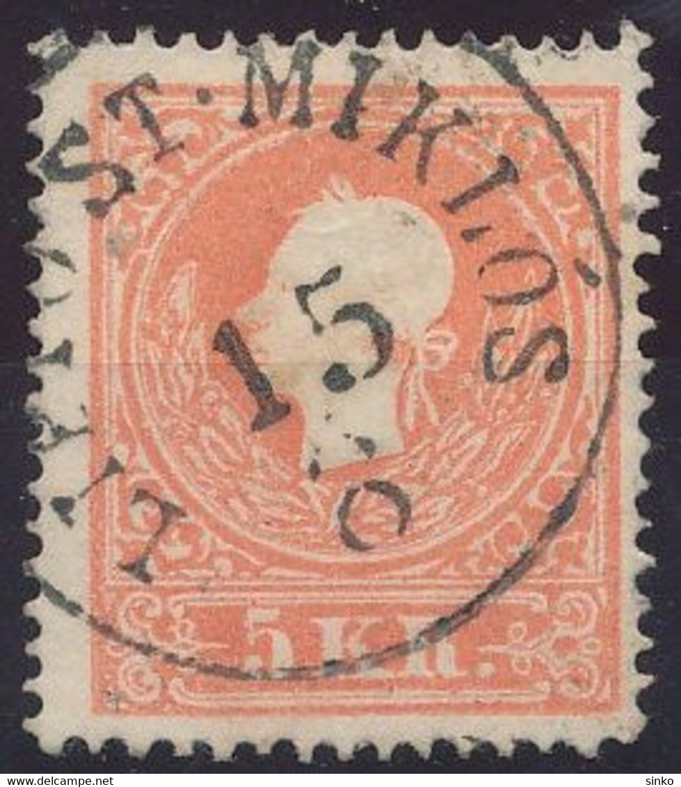 1858. Typography With Embossed Printing 5kr Stamp, LIPTO ST.MIKLOS - ...-1867 Prefilatelia