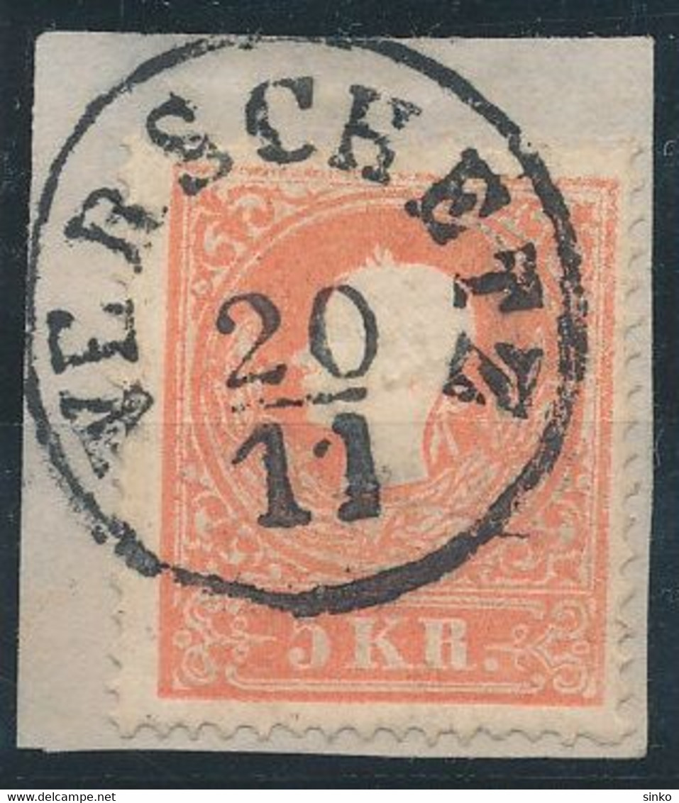 1858. Typography With Embossed Printing 5kr Stamp, VERSCHETZ - ...-1867 Préphilatélie