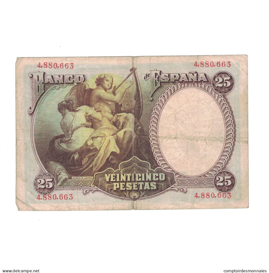 Billet, Espagne, 25 Pesetas, 1930, 25-04-1930, KM:81, TB+ - 25 Pesetas