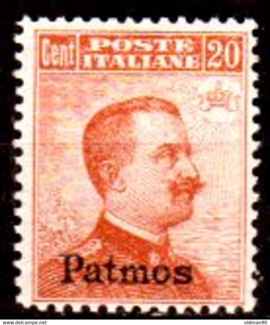 Egeo-OS-313- Patmo: Original Stamp And Overprint 1916 (++) MNH - Unwatermark - Quality In Your Opinion. - Egeo (Patmo)