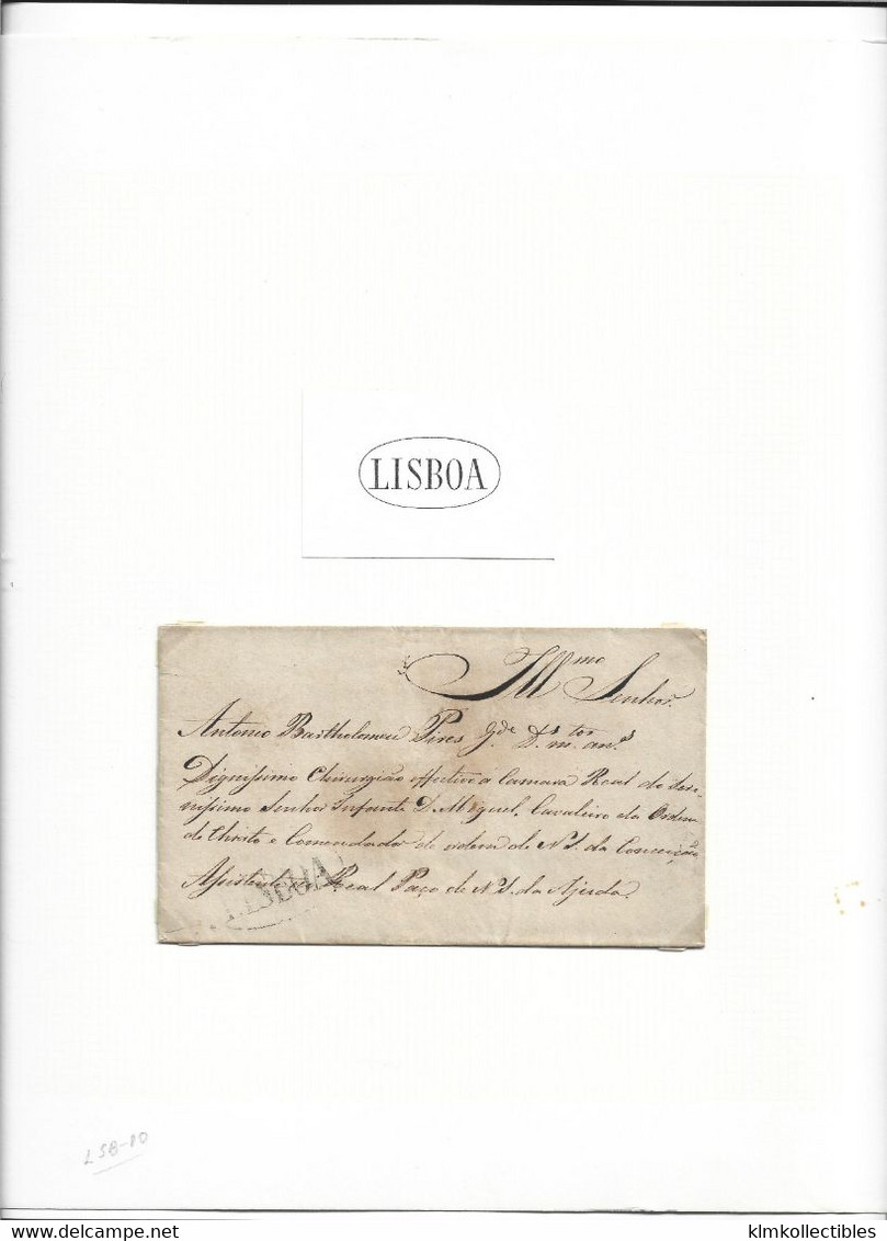 PORTUGAL PORTUGUESA - SUPERB COLLECTION OF PREPHILTELIC LETTERS ON ALBUM PAGES - SOME RARE EXAMPES SEE ALL PHOTOS