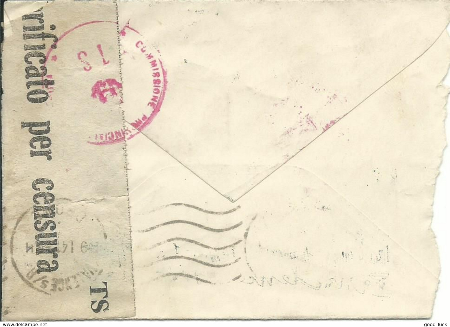 ROMANIA / ROUMANIE à 16p CENSUREE POUR VALENCE ( DROME_FRANCE )  Cachets Rouges Recto/verso  LETTRE COVER - 2de Wereldoorlog (Brieven)