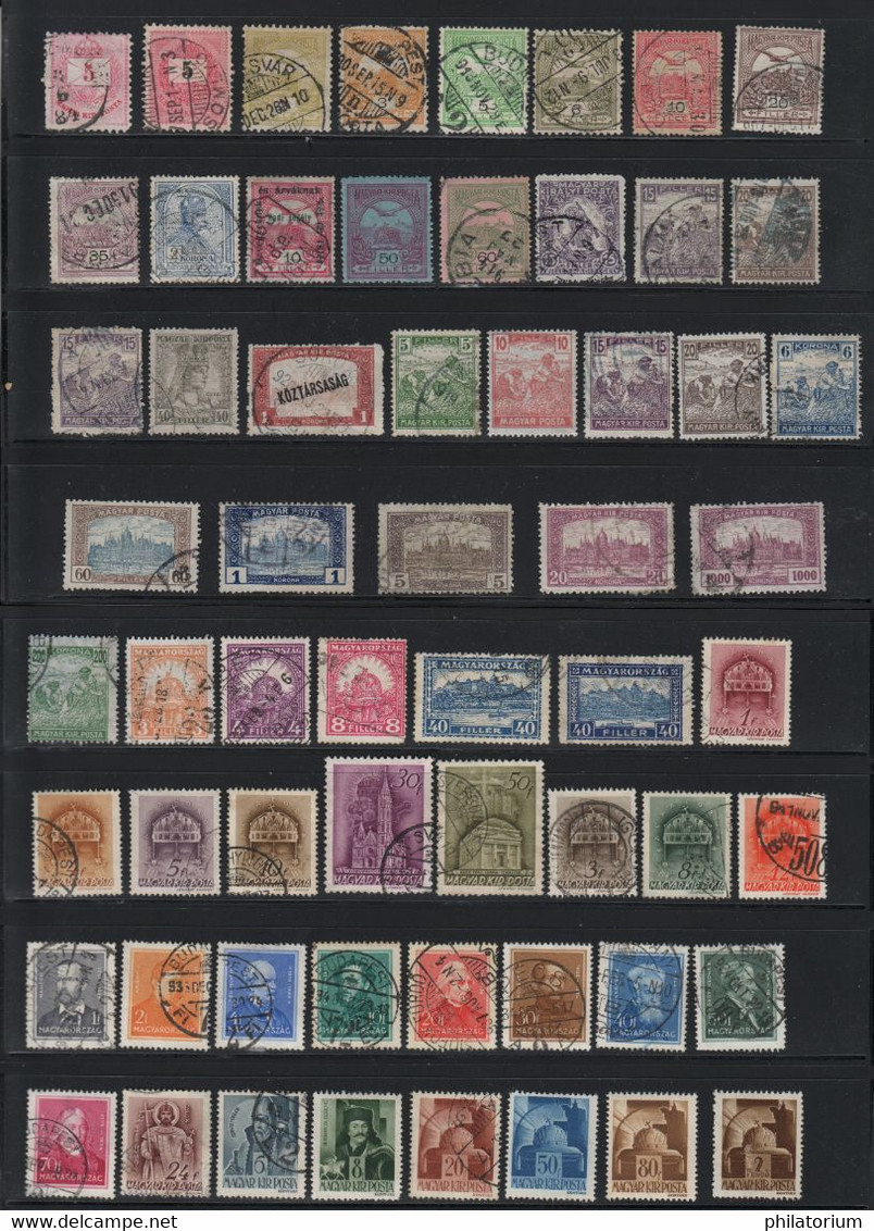 Hongrie, 410 Timbres Différents Oblitérés, Magyarország, Hungary, - Collections