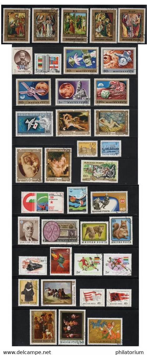 Hongrie, 410 timbres différents oblitérés, Magyarország, Hungary,