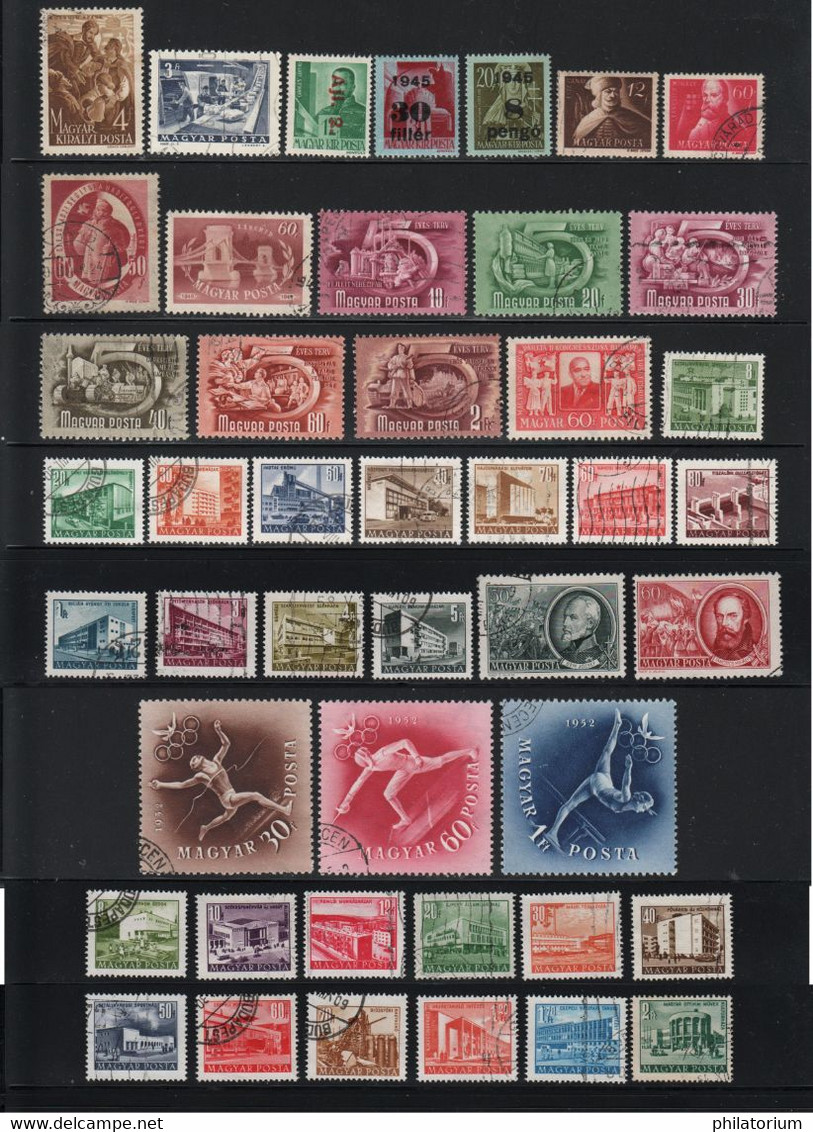 Hongrie, 440 Timbres Différents Oblitérés, Magyarország, Hungary, - Collections