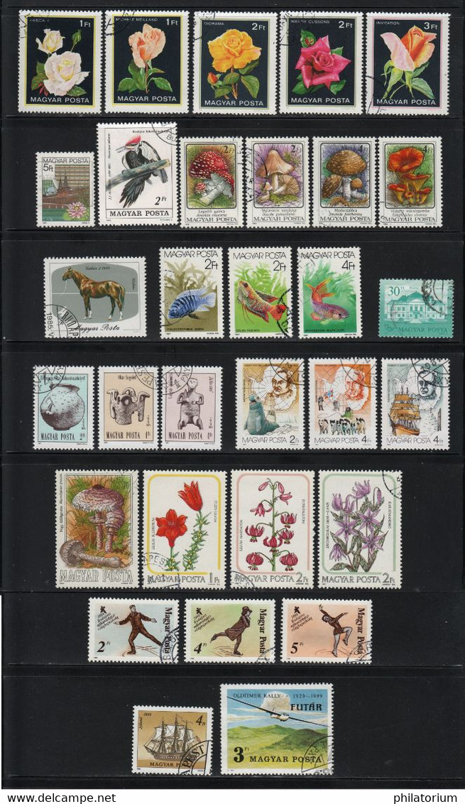 Hongrie, 440 timbres différents oblitérés, Magyarország, Hungary,