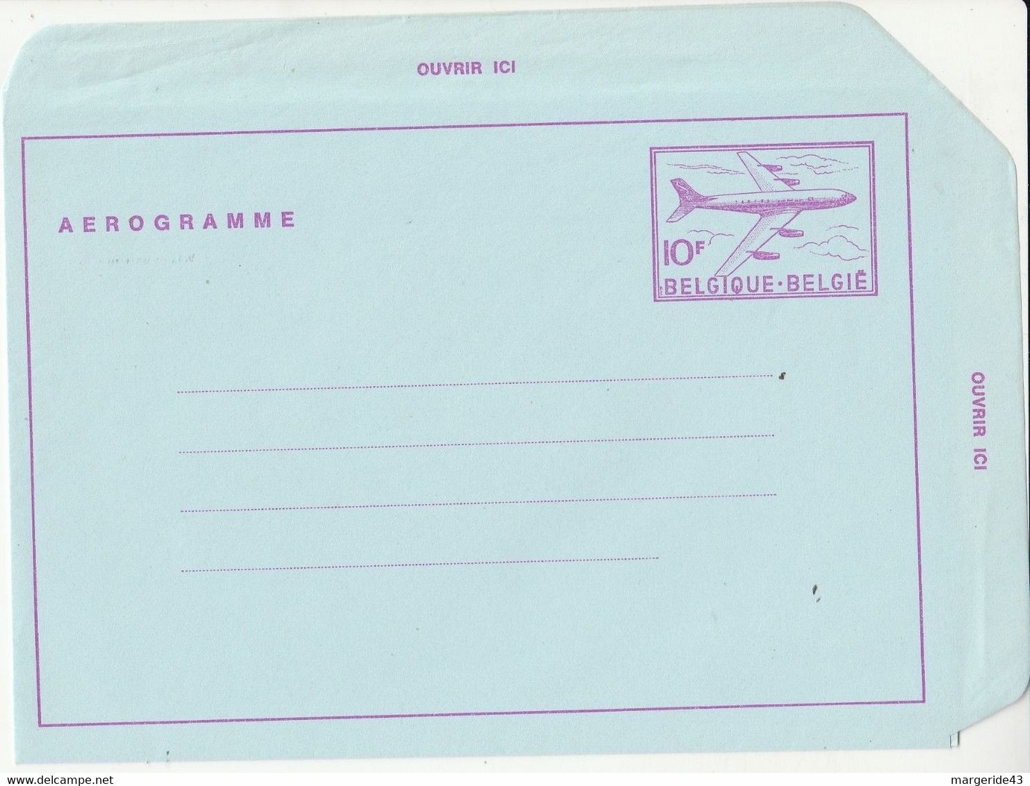 BELGIQUE AEROGRAMME 10 F NEUF - Aerogramas