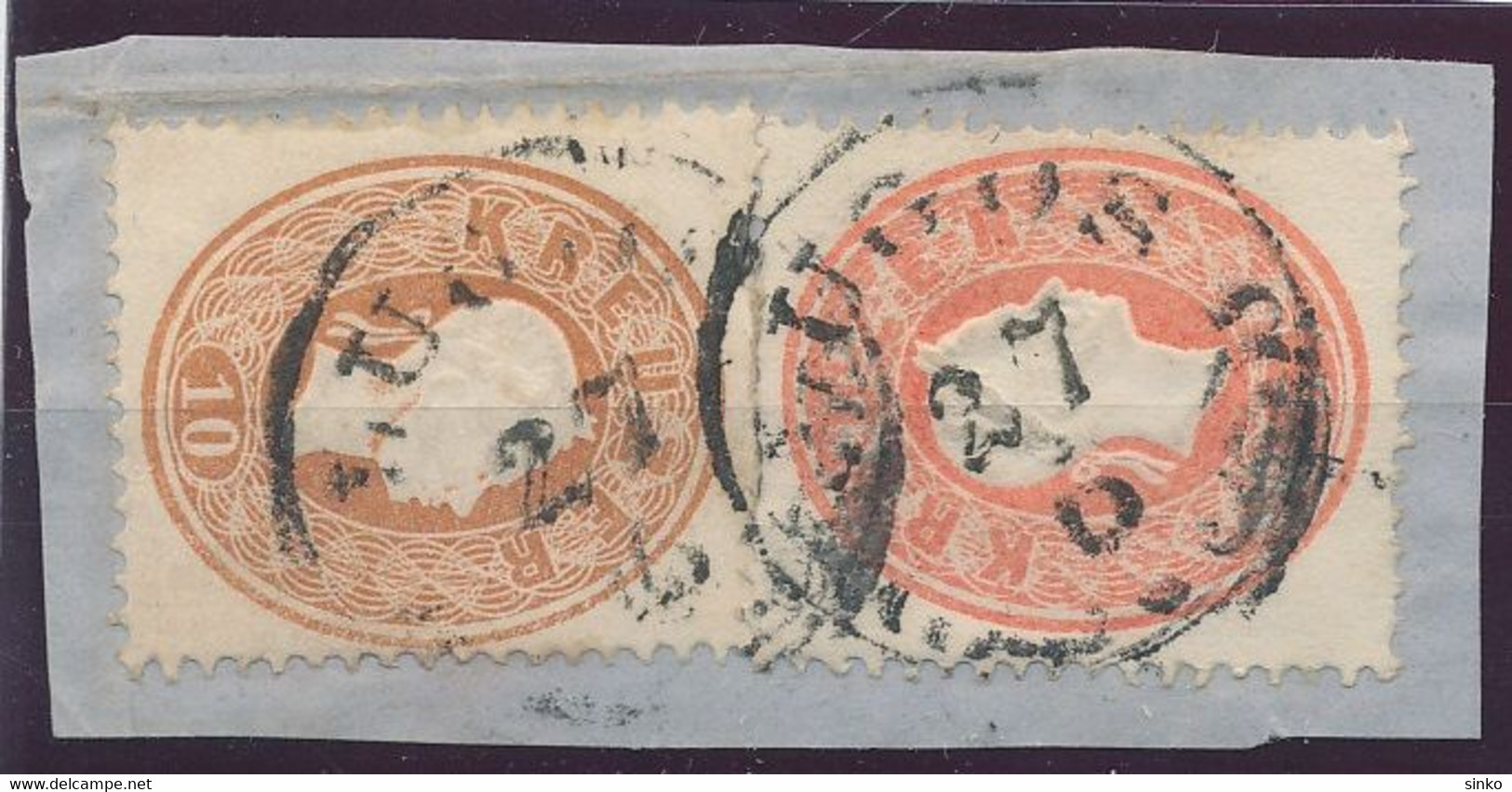 1861. Typography With Embossed Printing 10+5kr Stamps, LUGOS - ...-1867 Prephilately