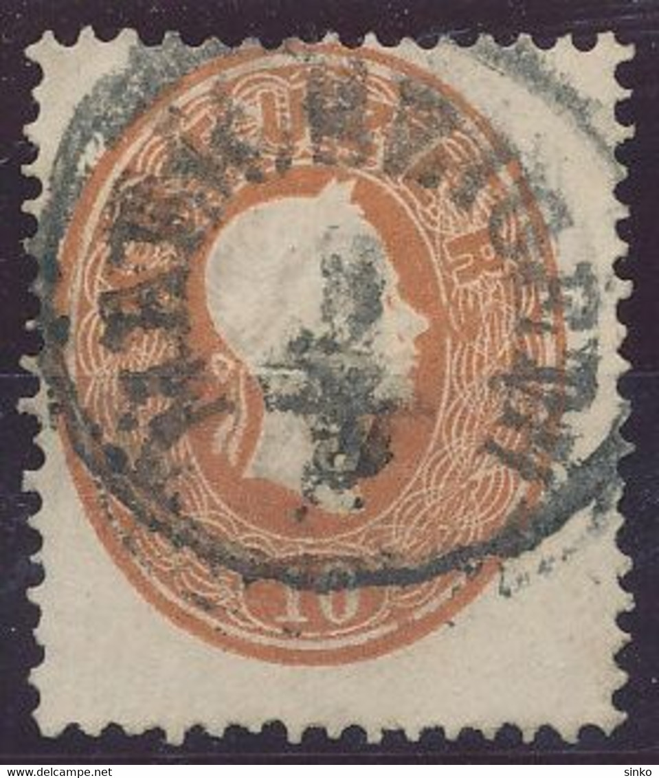 1861. Typography With Embossed Printing 10kr Stamp, MARM.SZIGETH - ...-1867 Prephilately