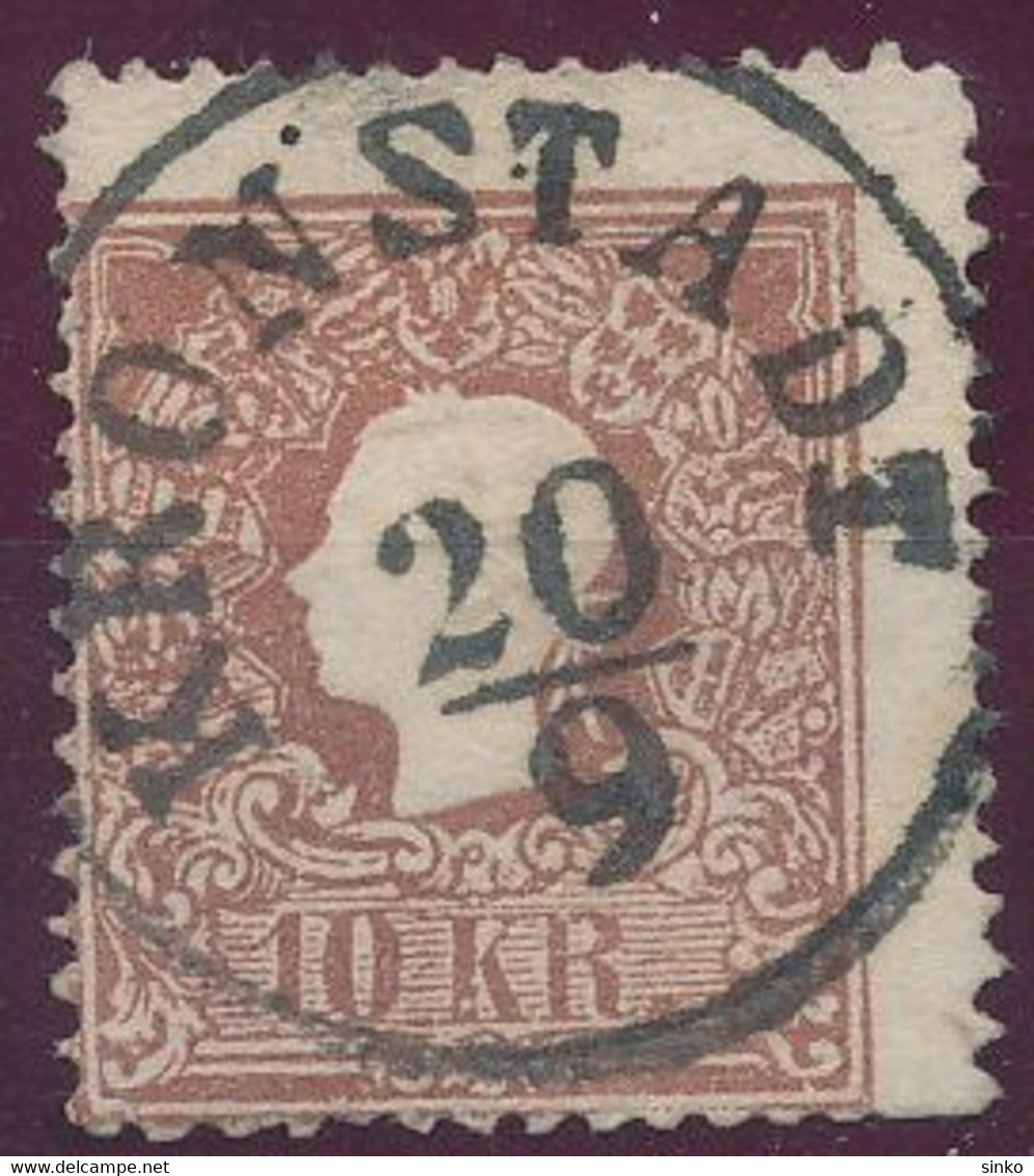 1858. Typography With Embossed Printing 10kr Stamp, KRONSTADT - ...-1867 Voorfilatelie