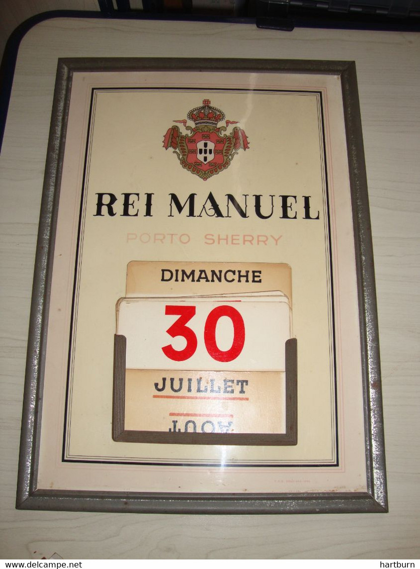 Rei Manuel. Porto Sherry. Tableau Cellulit-Cadre. S.A. Usines Rob Otten, Bruxelles - Plaques En Carton