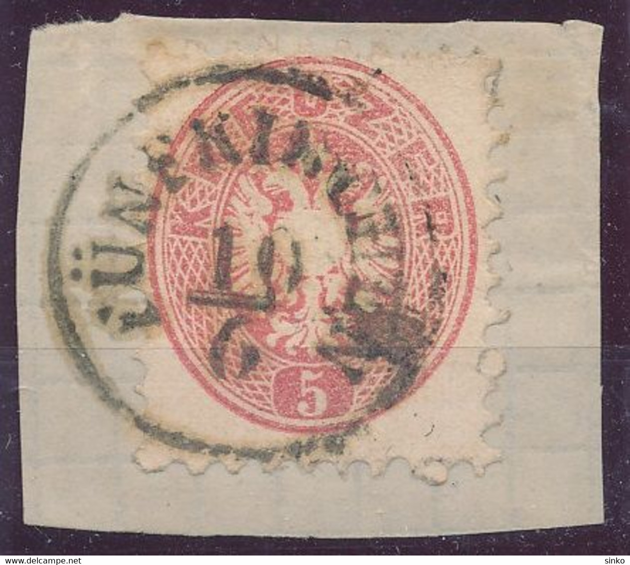 1864. Typography With Embossed Printing 5kr Stamp, FÜNFKIRCHEN - ...-1867 Prephilately