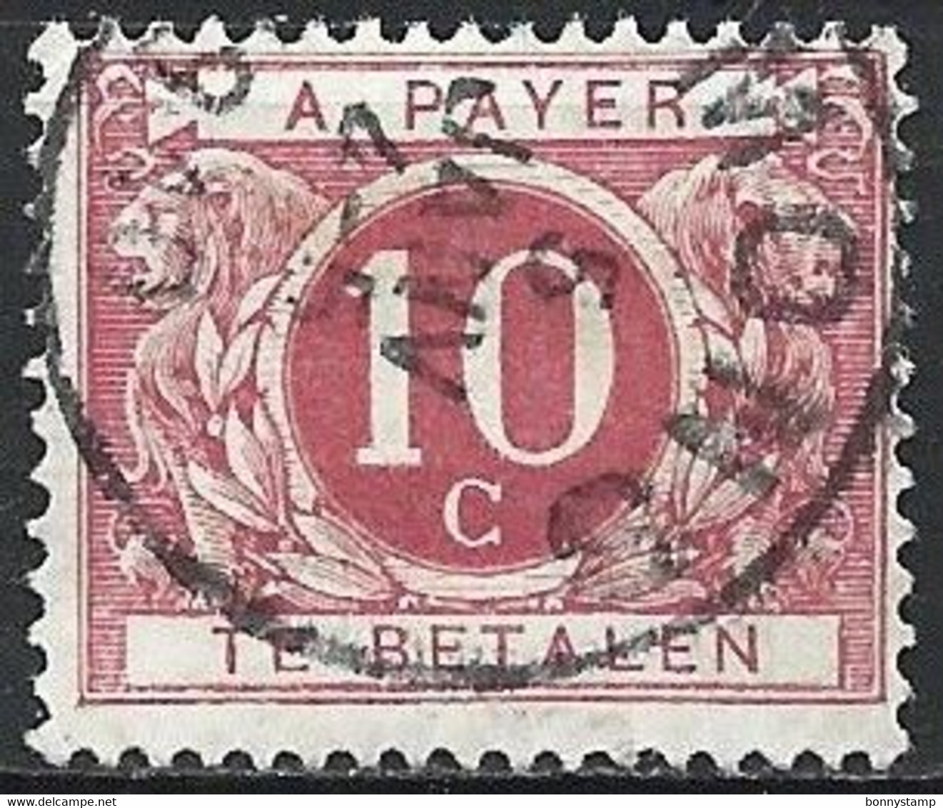 Belgio, 1916 - 10c Numeral - Nr.J13 Usato° - Marken