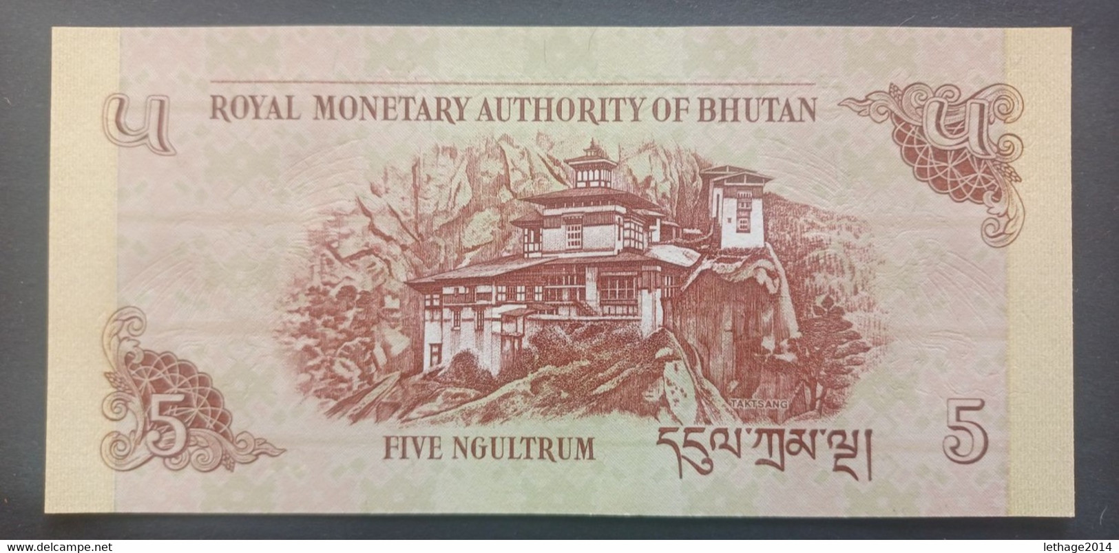 BANKNOTE BHUTAN 5 NGULTRUM 2015 UNCIRCULATED - Bhoutan