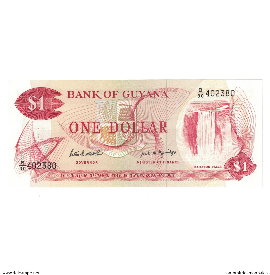 Billet, Guyana, 1 Dollar, KM:21g, NEUF - Guyana